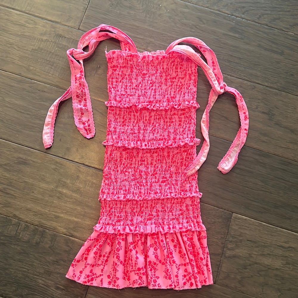 The cutest boutique dress in pink and red. Size XS. Worn once